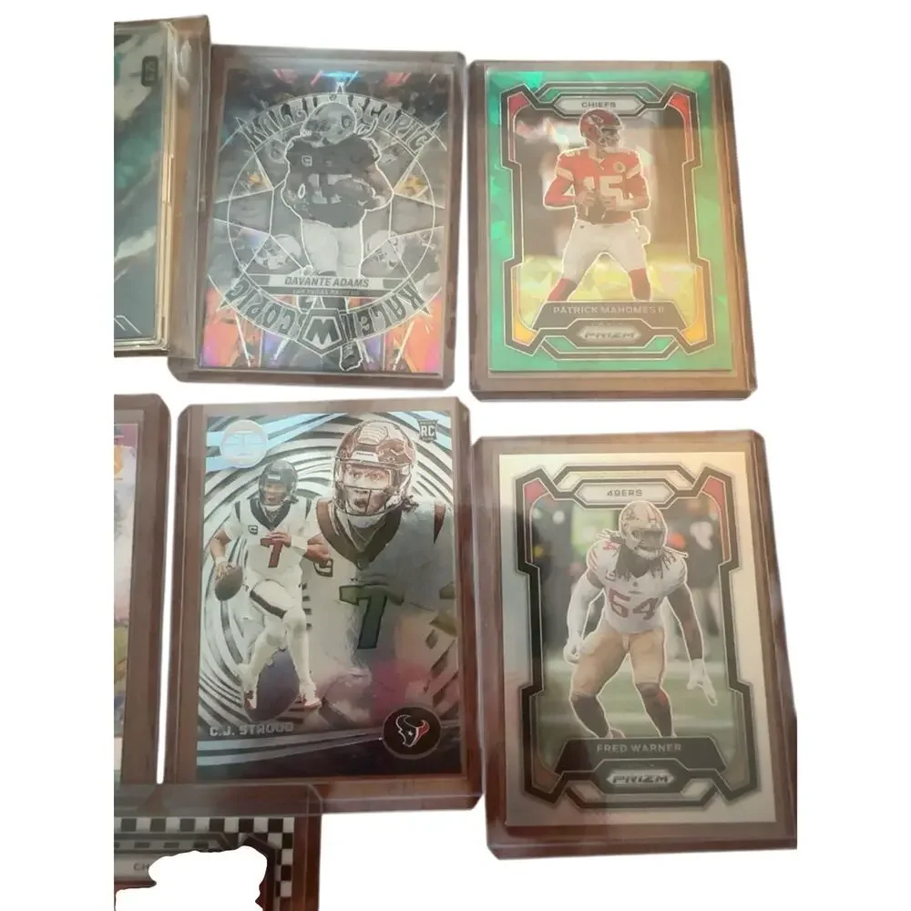 NFL Football Card Lot Mahomes Stroud Kelce Davante Adams Prizm RC 9 Cards
